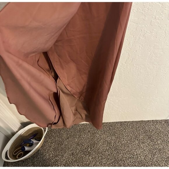 NWT Show Po Felt So Happy One Shoulder Dusty Rose Draped Cocktail Dress - Picture 6 of 12